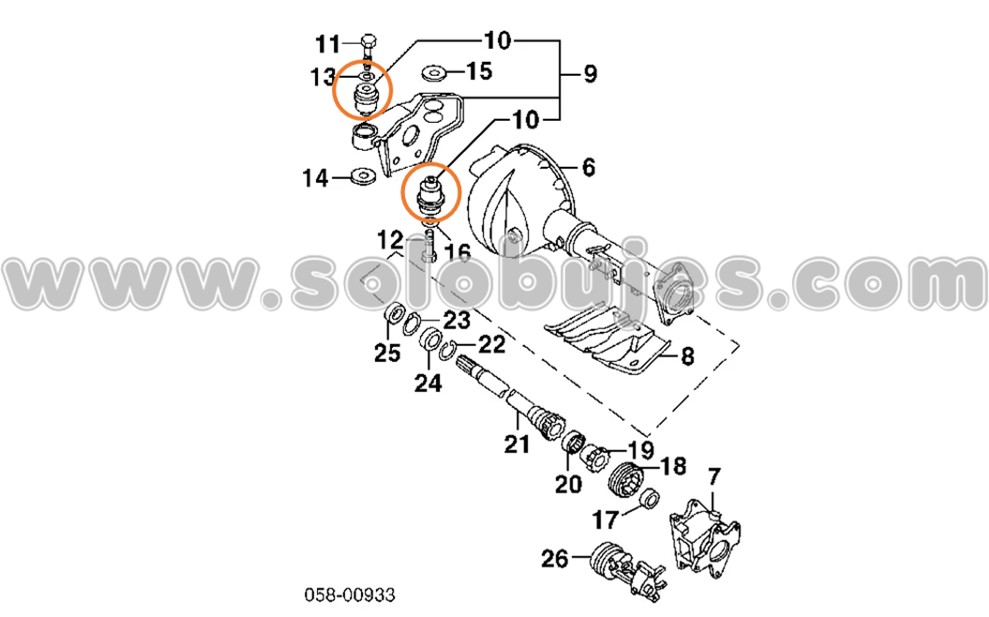 Buje diferencial Dmax 2009 catalogo