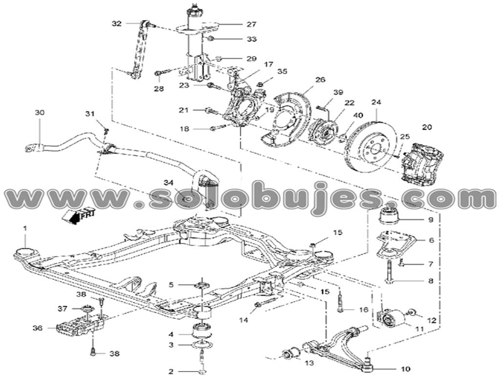 Buje puño tijera Cruze 2012 catalogo