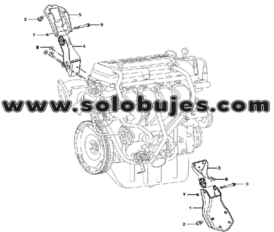 Buje soporte motor izquierdo N300 2015 catalogo