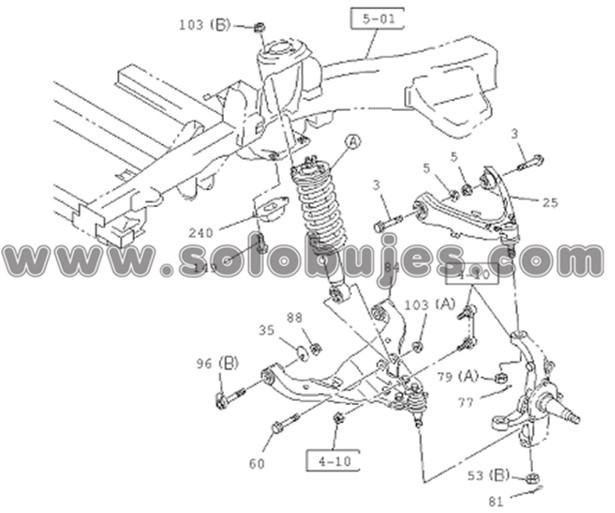 Soporte amortiguador delantero Dmax 2008 catalogo