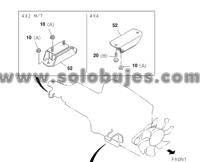 Soporte caja 4x2 Dmax 2015 catalogo