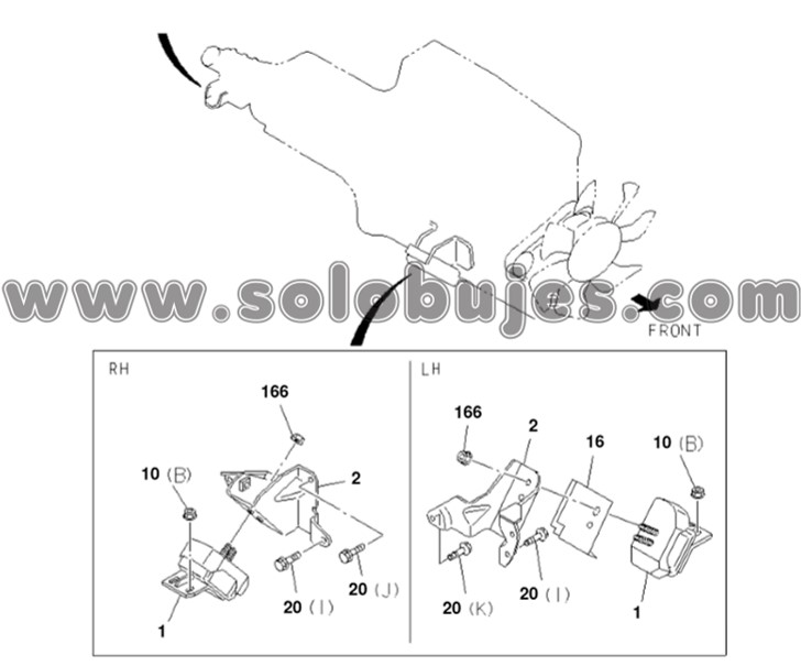 Soporte motor derecho Dmax 2015 catalogo