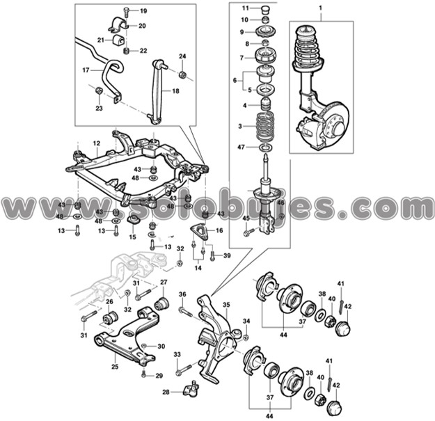 Buje cuna Zafira 2005 catalogo