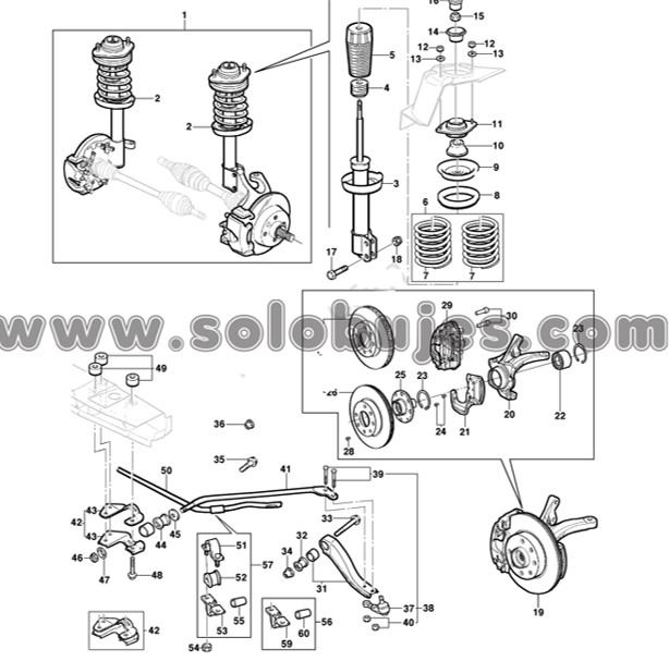 Buje soporte mariposa metalico Corsa 1995 catalogo