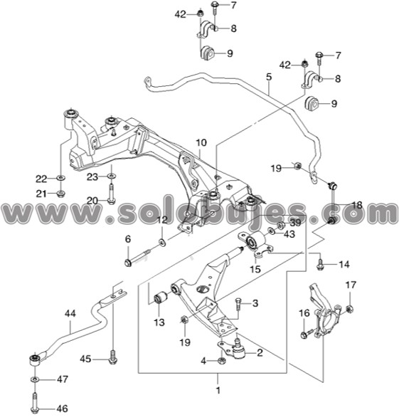 Buje soporte tijera Epica 2005 catalogo