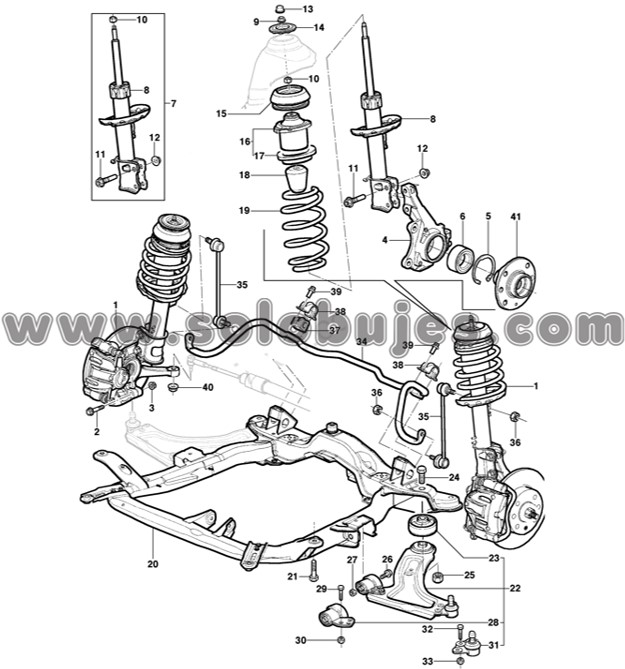 Buje tijera Corsa Evolution 2004 catalogo