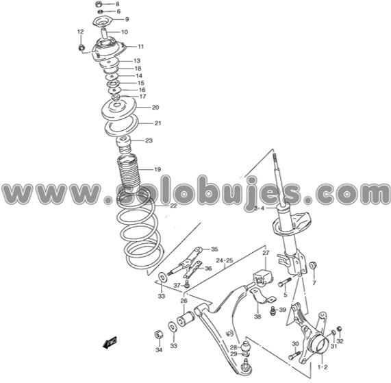 Soporte amortiguador Swift 1992 catalogo