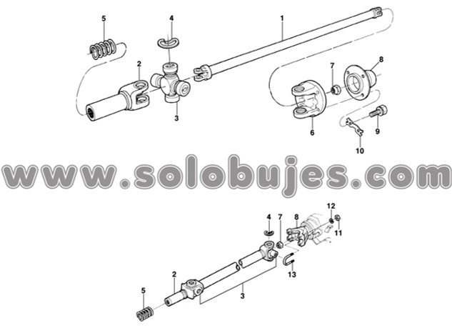 Soporte cardan Chevette 1980 catalogo