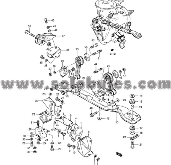 Soporte motor biela corta Sprint 1999 catalogo