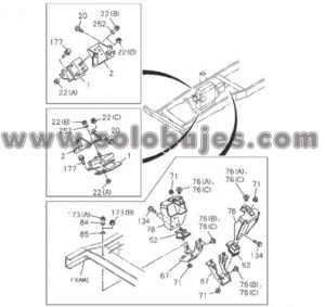 Soporte motor derecho NPR 1992 catalogo