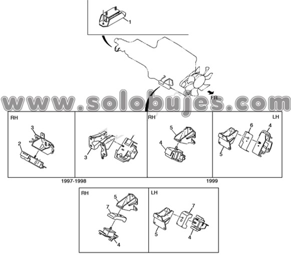 Soporte motor izquierdo Luv 1993 catalogo