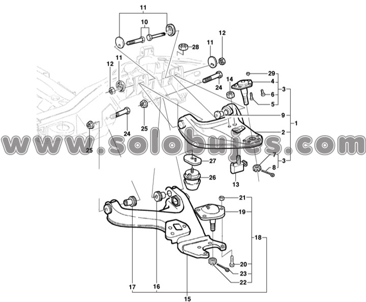 Buje tijera superior Blazer 4x4 1994