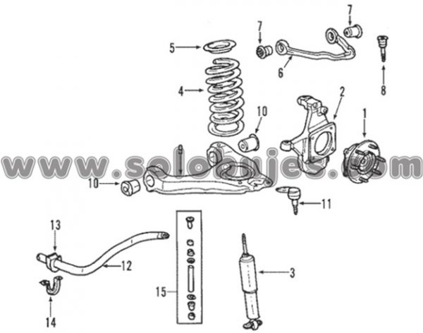 Buje tijera inferior Suburban 2013 catalogo