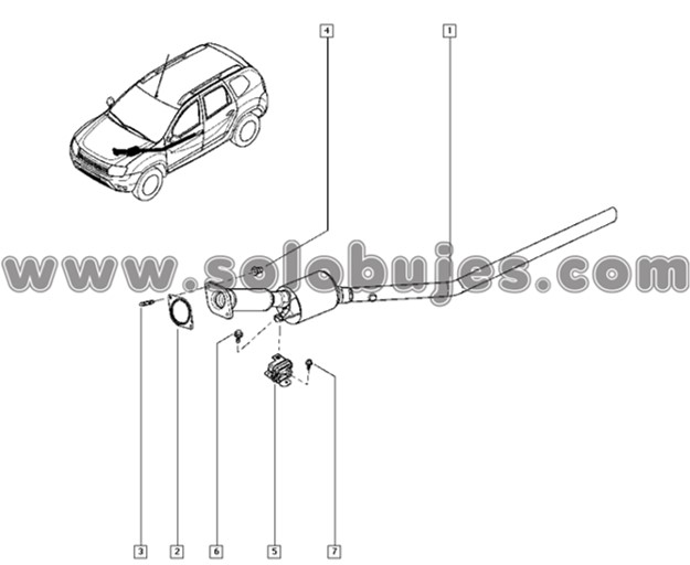 Soporte exhosto Duster 2014 catalogo