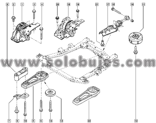 Soporte motor derecho Duster 2015 catalogo