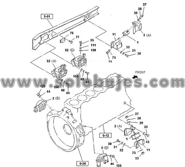 Soporte motor izquierdo EXR 2000 catalogo