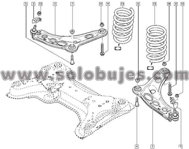 Buje tijera Trafic 2015 catalogo