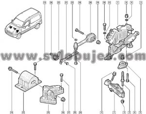 Soporte caja Kangoo 2008 catalogo