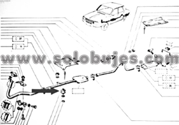 Soporte exhosto Renault 12 1980 catalogo