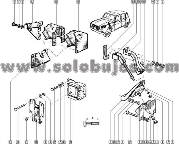 Soporte motor izquierdo Renault 4 1989 catalogo