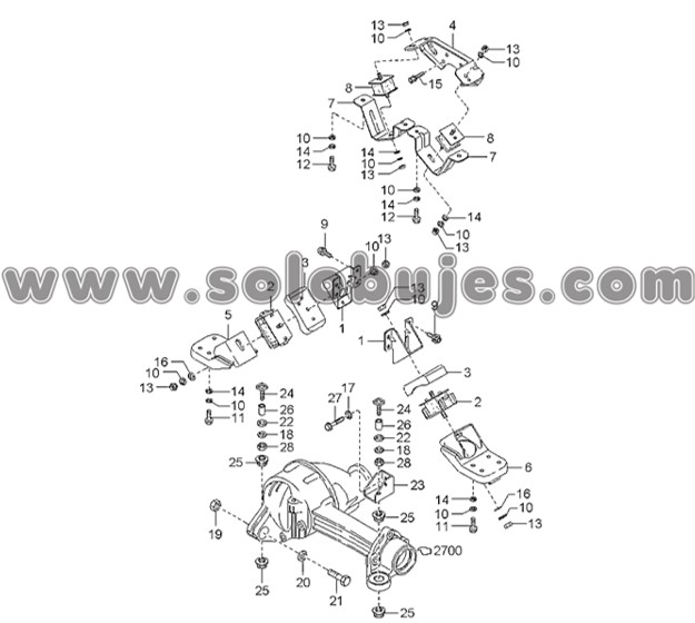 Soporte caja K2500 1998 catalogo