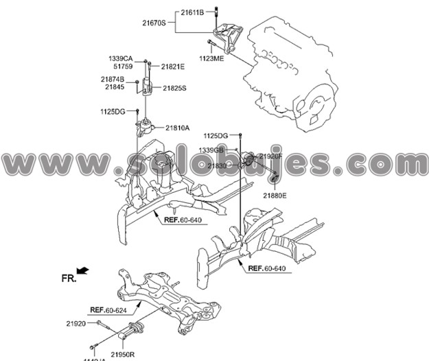 Soporte motor derecho Soul 2018 catalogo