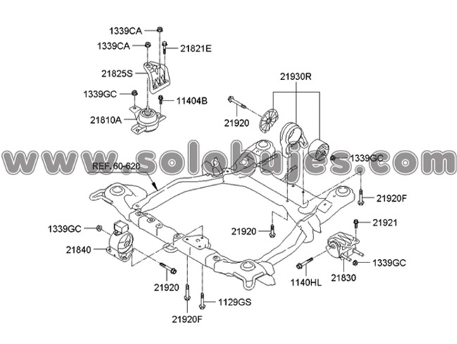 Buje soporte caja Sorento 2013 catalogo