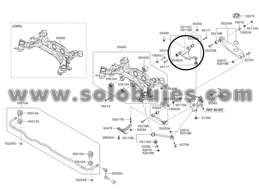 Buje tijera trasera Sorento 2011 catalogo