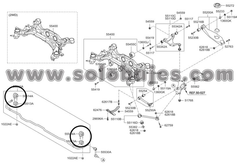 Caucho estabilizadora trasero Sorento 2013 catalogo