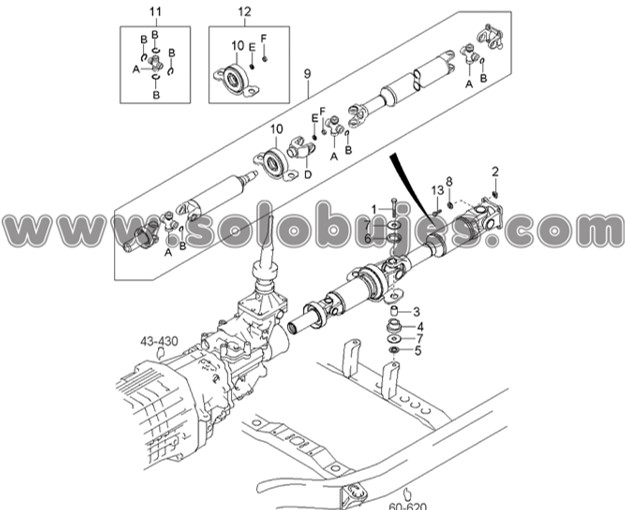 Soporte cardan Sorento 2003 catalogo