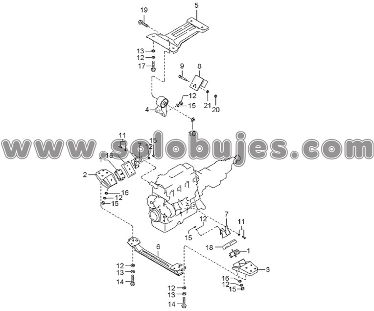 Soporte motor Pregio 1996 catalogo