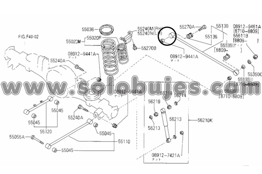 Buje templete delgado NP300 2016 catalogo