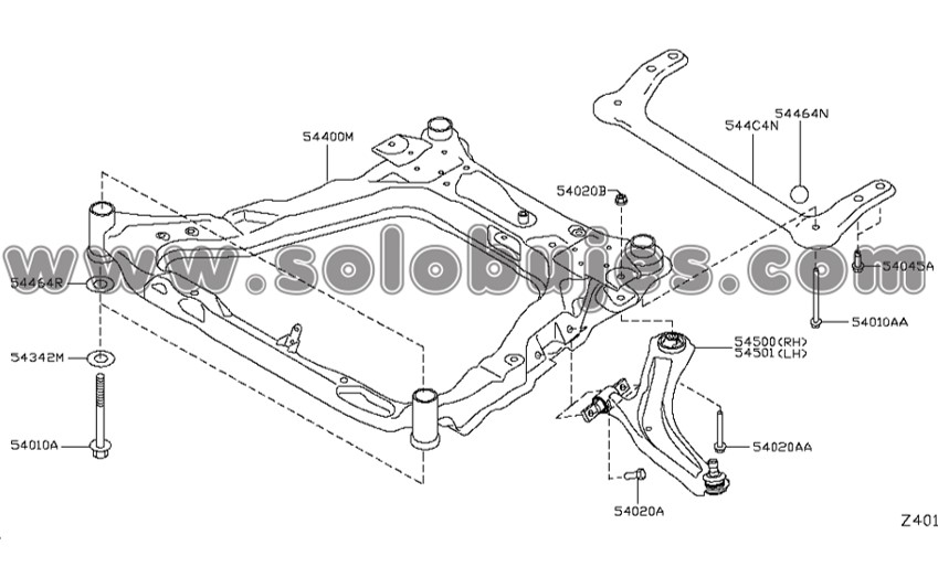 Buje tijera corbatin Qashqai 2014 catalogo