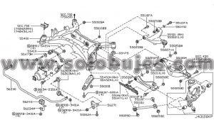 Buje cuna trasero Nissan Murano 2006 catalogo