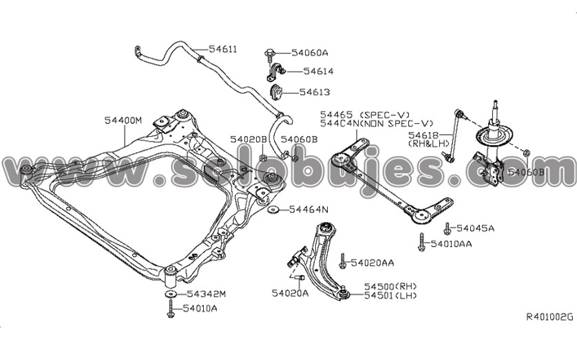 Buje cuna trasero Sentra 2007 catalogo