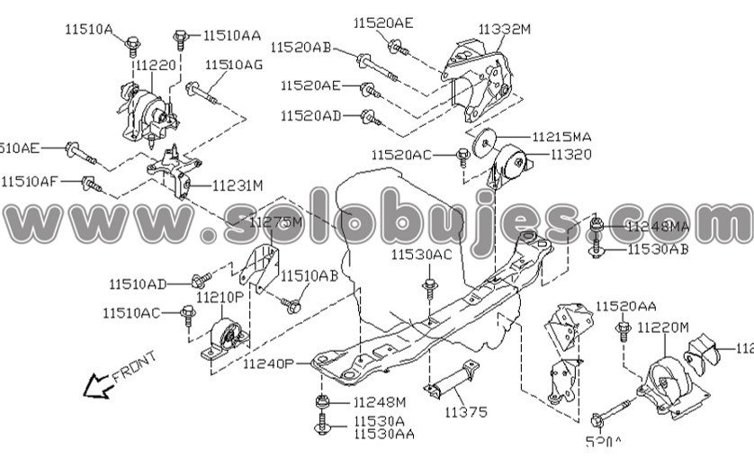 Buje soporte caja Sentra 2002 catalogo