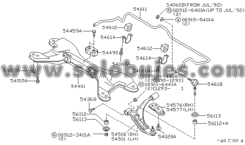 Buje tijera Sentra 1992 B13 catalogo