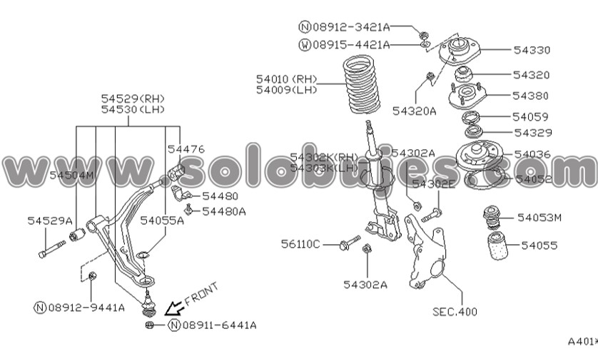 Buje tijera Sentra B14 1992 catalogo