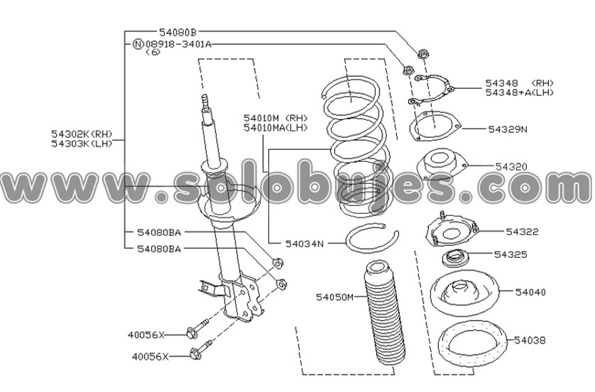 Soporte amortiguador Xtrail 2005 catalogo