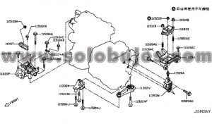 Soporte motor trasero Note 2018 catalogo