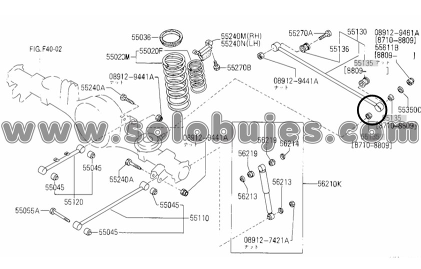 Buje templete ancho Frontier 2020 catalogo