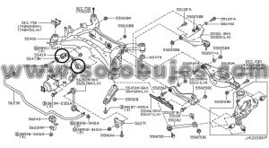 Buje transmision trasera Murano 2020 catalogo