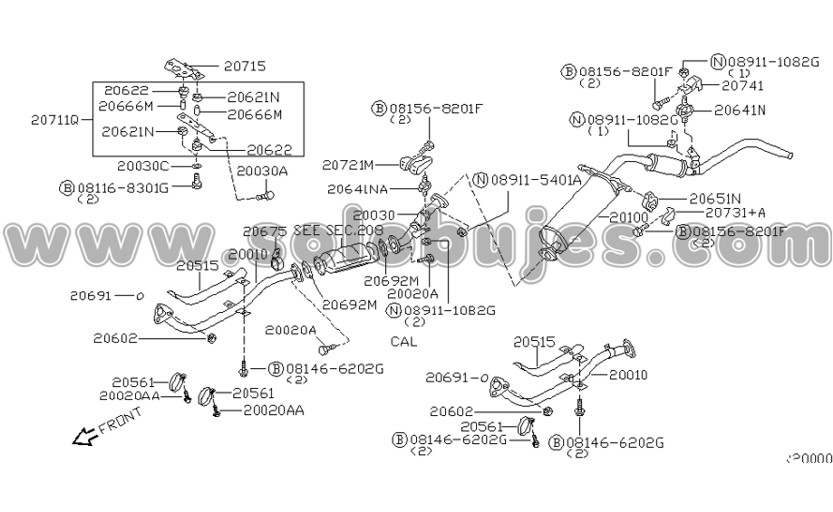 Soporte exosto Frontier 2002 catalogo