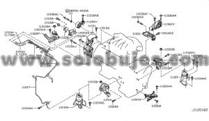 Soporte motor delantero Murano 2011 catalogo