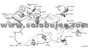 Soporte motor izquierdo Murano 2012 catalogo