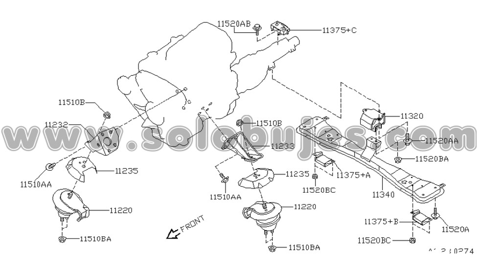 Soporte motor Pathfinder 2004 catalogo