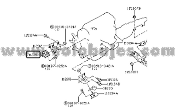 Soporte motor derecho D22 2003 catalogo