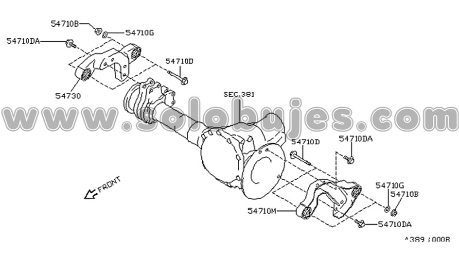 Buje transmision Pathfinder 1998 catalogo