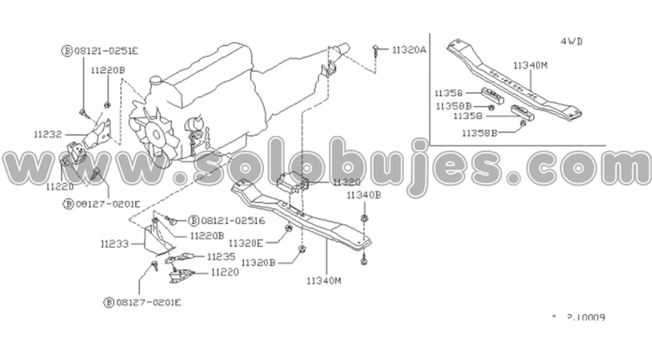 Soporte motor D21 1993 catalogo