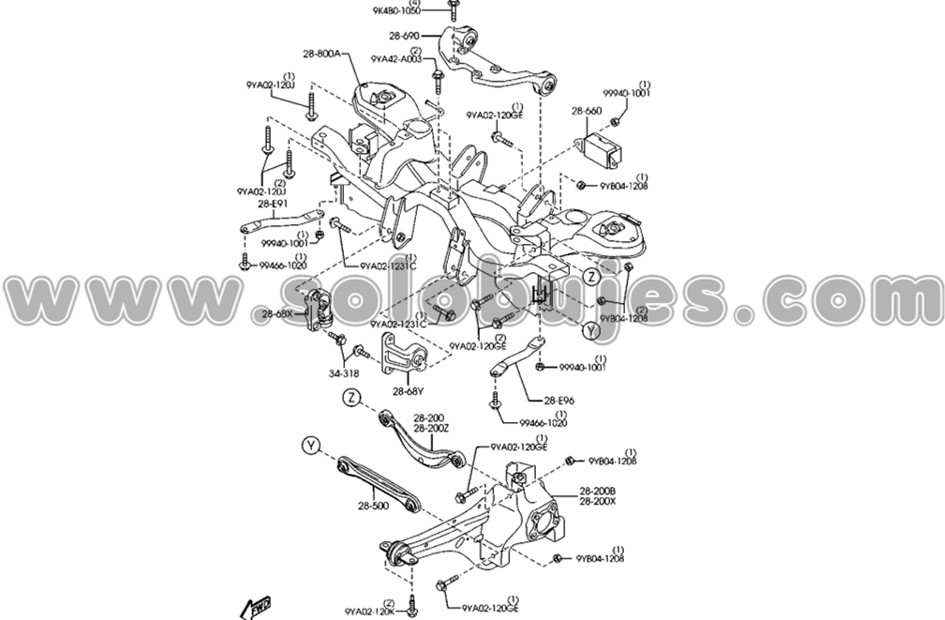 Buje corbatin CX7 2010 catalogo